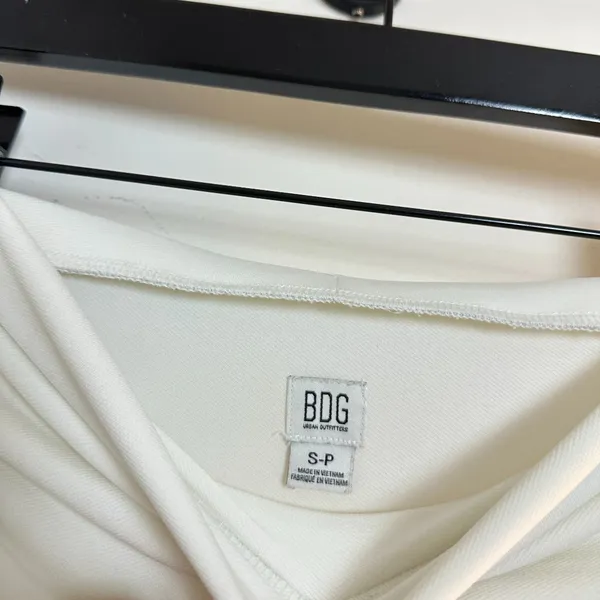 BDG Urban Outfitters Y2k Asymmetrical Tube in White Size Small - Image 3
