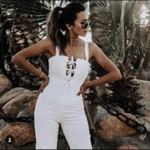 $165 Clayton x Revolve Darcie jumpsuit in white S - Image 7