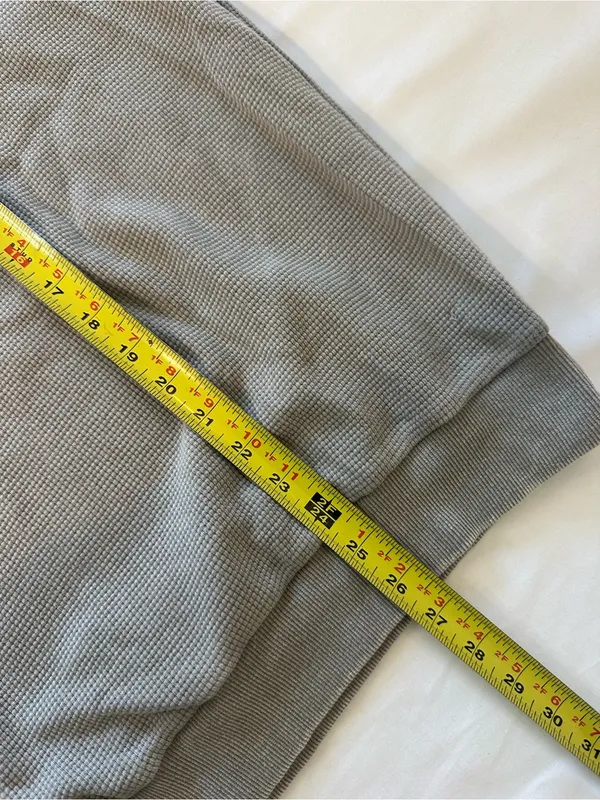 Fiable womans Gray Waffle Knit Crewneck Pullover Sweatshirt XL new - Image 4