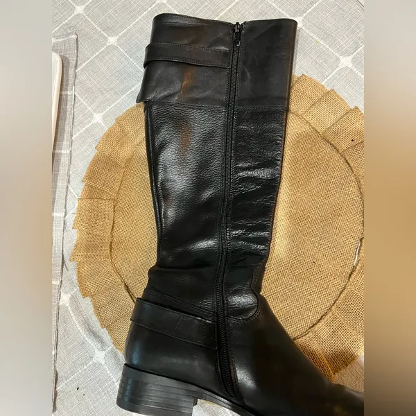 Aldo Black Leather Knee-High Boots sz 7 - Image 7