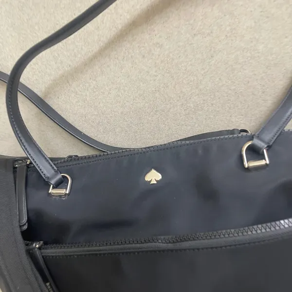 Kate Spade Chelsea Black‎ Nylon Baby Bag Diaper Bag Crossbody interior Matt - Image 4