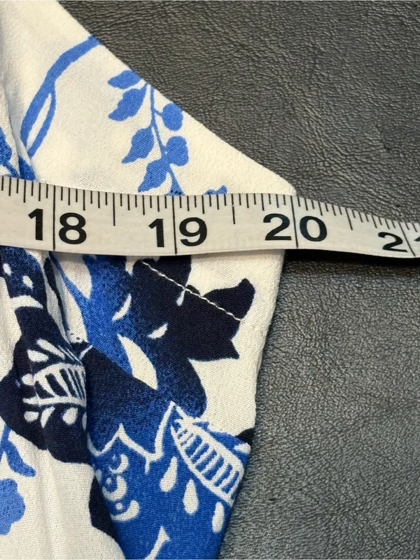 Loft NWT Blue and White Floral Maxi Dress - Women size 14 - Image 9