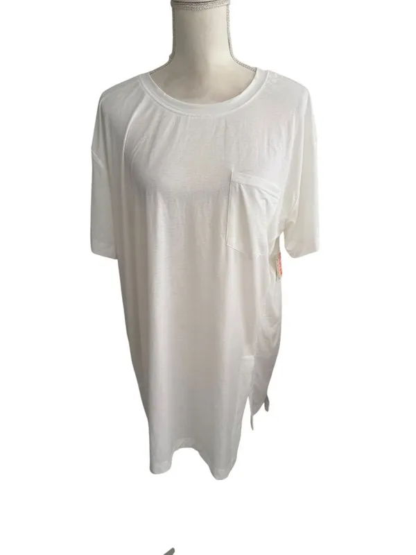 FREE PEOPLE Movement White Tunic Lightweight Tee Size XS NEW NWT - Image 3