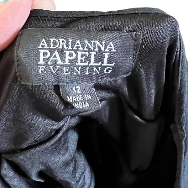 Adrianna Papell Black‎ Silk Dress - Image 6