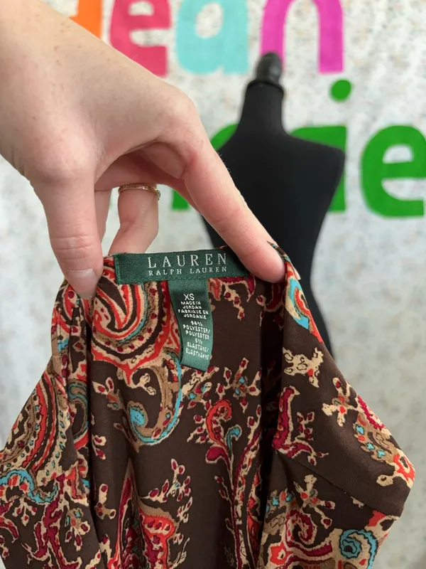 Ralph Lauren Paisley Brown Dress - Image 4