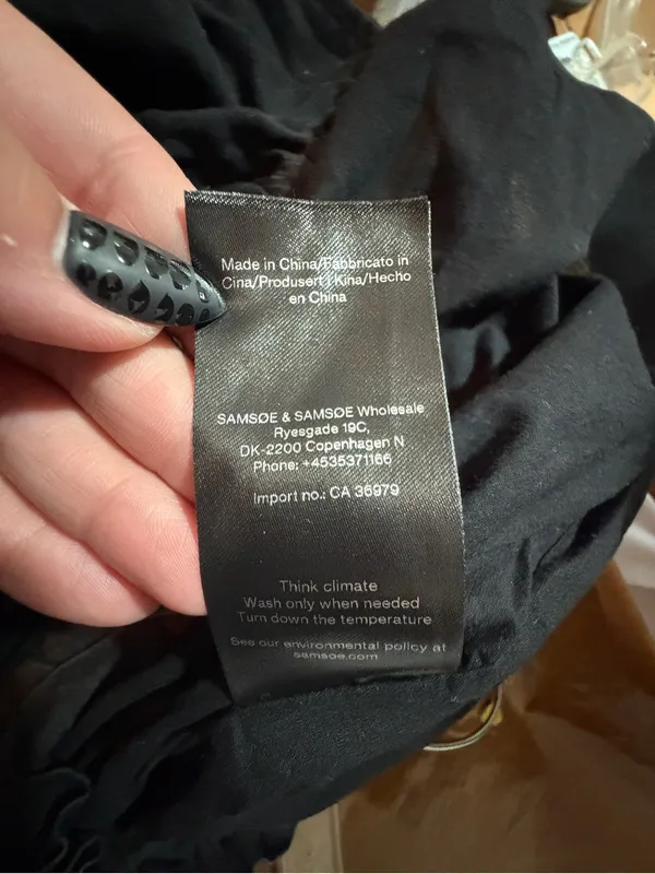 SAMSOE Black Maxi Skirt with Elastic Waistband - Image 8