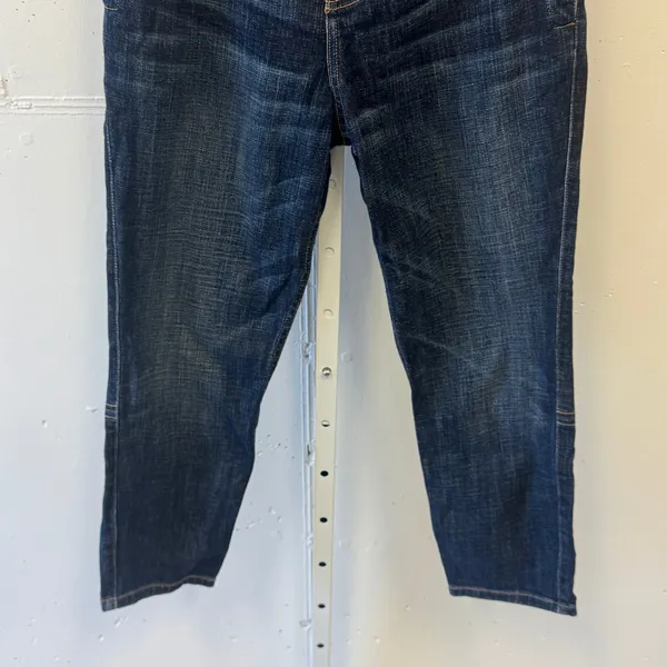 Current/Elliott + Marni "The Easy Trouser" Jean Relaxed‎ Fit Cropped Button Fly - Image 4