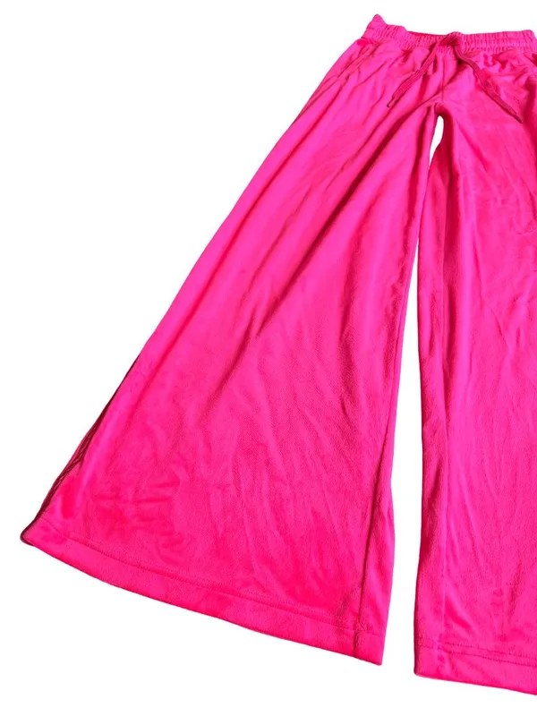 Offline by Aerie Pink Wide Leg Sweat Pants Velvet Stretch Velour Size XS Women's - Image 5