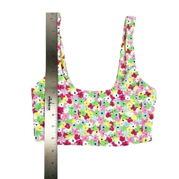 Zara Multi Floral Sleeveless Crop Tank Top Size Small‎ - Image 3