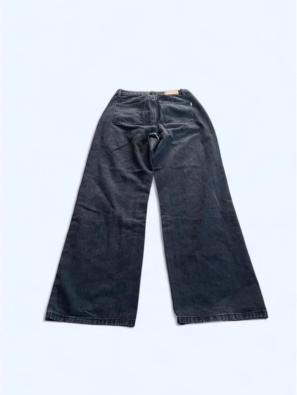 HD in Paris Y2K black wide leg jeans soft grunge baggy denim Size Small 🖤 - Image 5