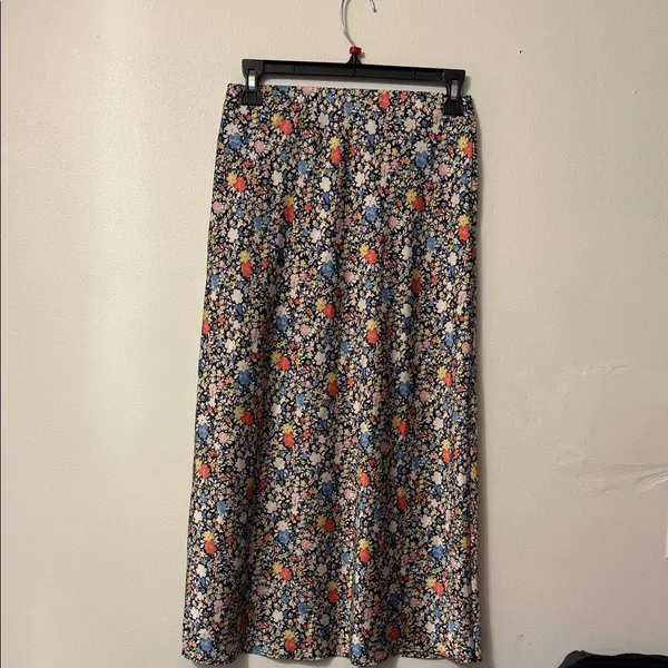 Miami Floral Maxi Skirt - Black and Multicolor - Image 2