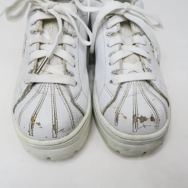 Vintage 90s Skechers White Chrome Platform Sneakers - Image 8