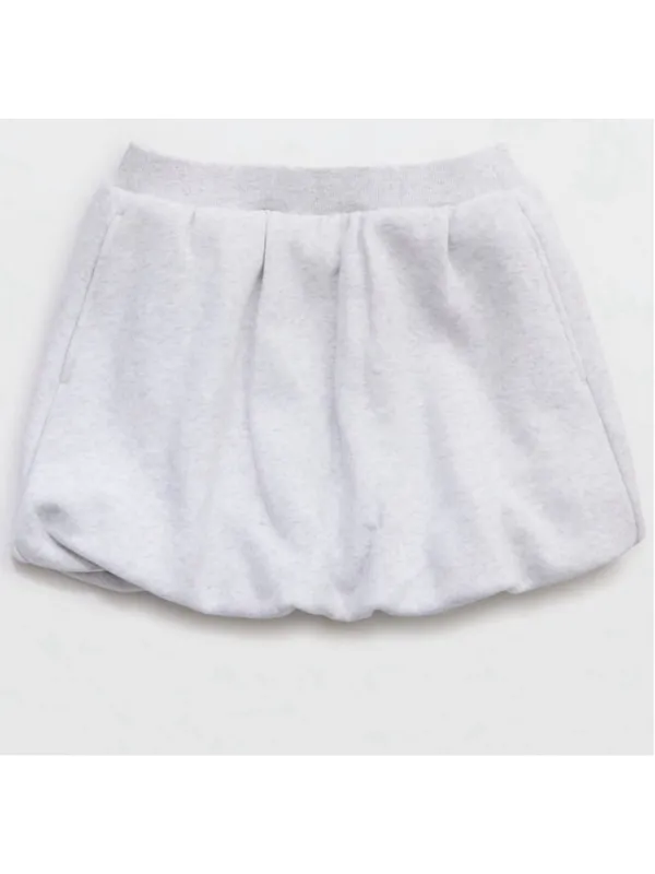 OFFLINE By Aerie Cloud Fleece Bubble Skorts Size XXL Light Heather Grey - Image 5