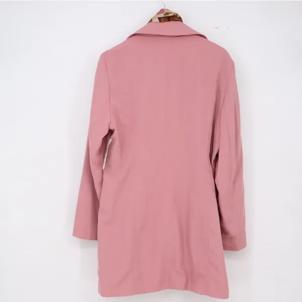 SM2 Trench Coat Womens XL Pink Button Front Scarf Included New - Image 7