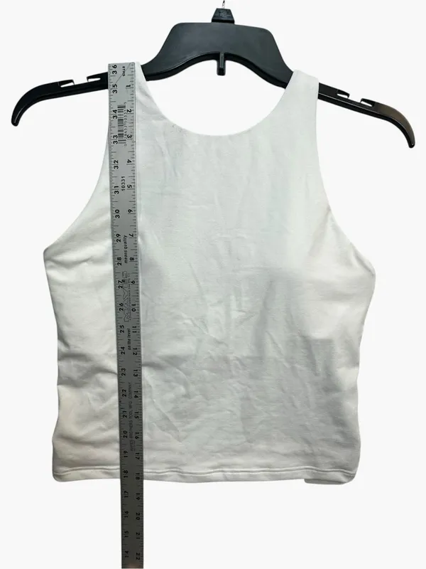 Fabletics Strappy Built-In Bra Tank White Size S Criss Cross Back Athletic Top - Image 6