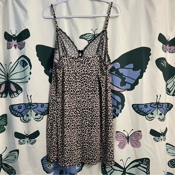 George Animal Print Dress with Lace Detail - Image 2