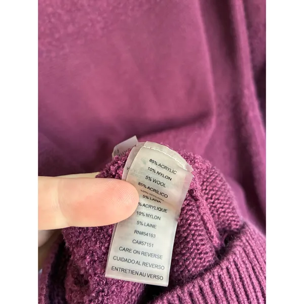 Calvin Klein Wool Blend Sweater Textured Cottage Large Fig - Image 6