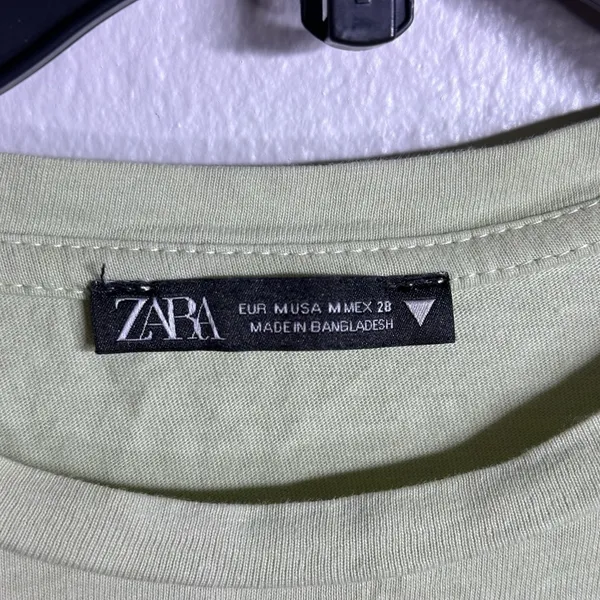Zara Women Light Green top/Blouse Casual‎ size M. - Image 4