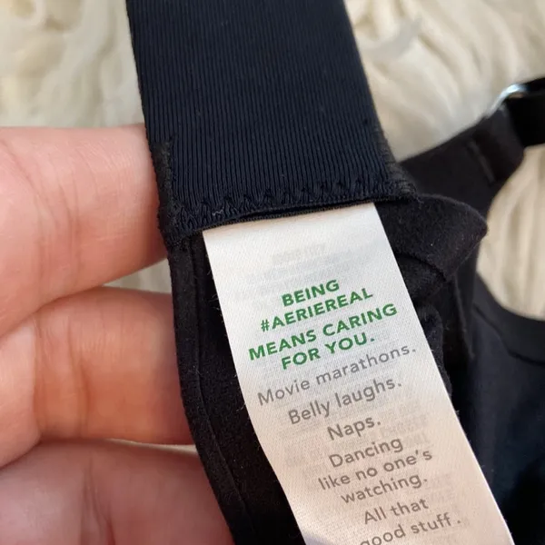 AERIE BRA SIZE 34C brand new color black push up adjustable stripes - Image 7
