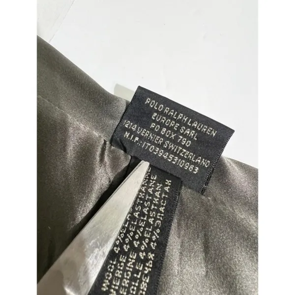 Ralph Lauren Grey Virgin Wool Blend Notched V-Neck Sheath Dress Size 4 - Image 12