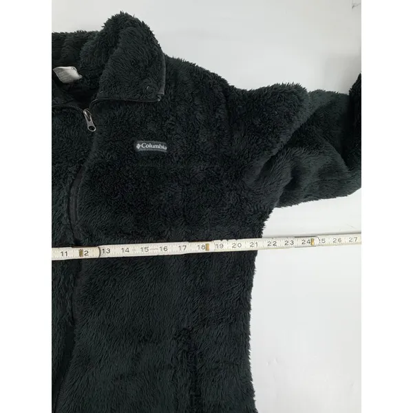 Columbia Womens Dark Green High Pile Fleece Full Zip Jacket Large Pockets Cozy - Image 4