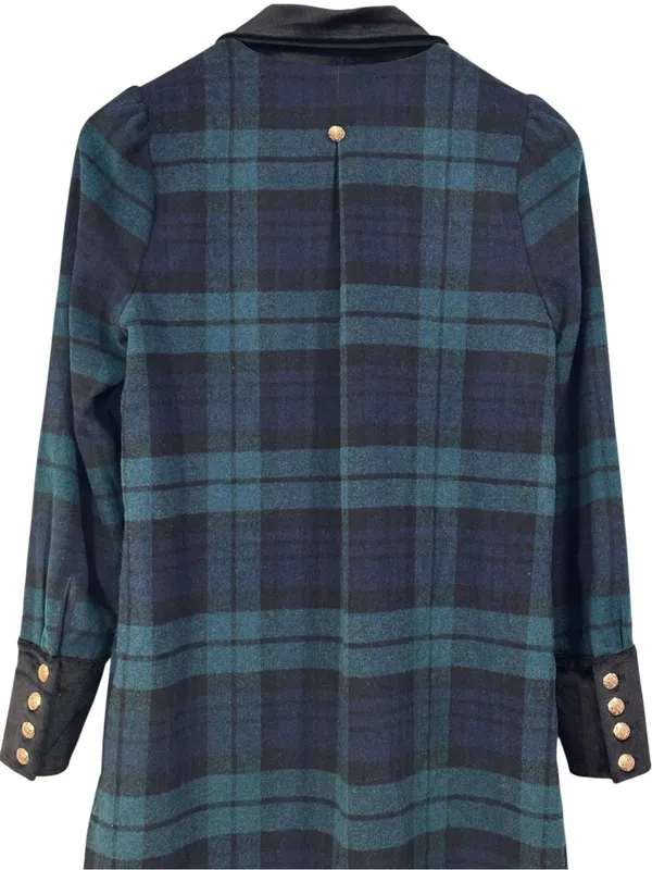Tuckernuck Blackwatch Twiggy Plaid Wool Blend Dress Size Small Women - Image 10