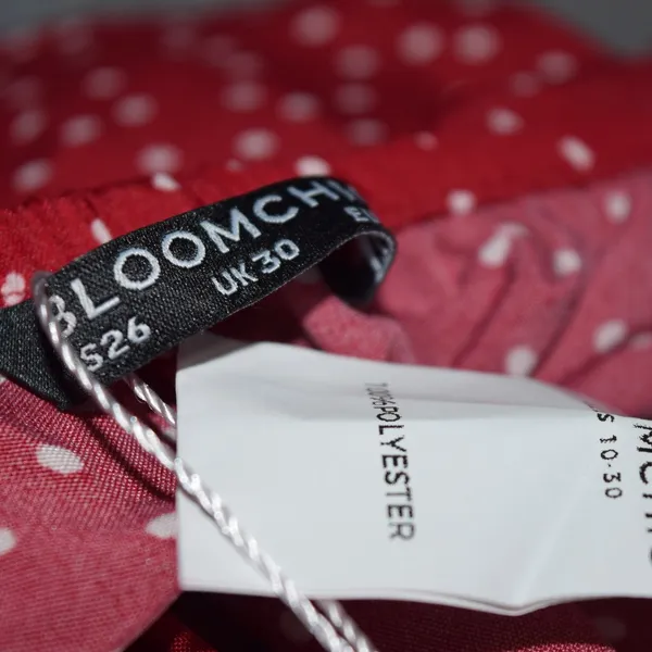NWT Bloom Chic Red/White Polka Dot Peasant Blouse, Size 26 - Image 12