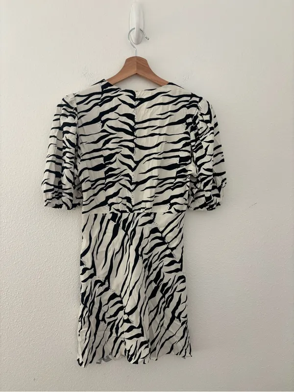 Rixo zanita zebra print mini dress - Image 4