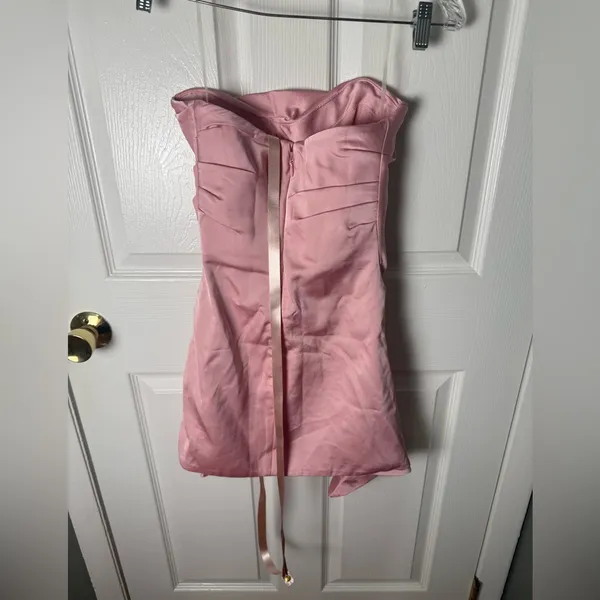 House of CB Jasmine Rose Pink Draped Strapless Corset Dress XS - Image 8