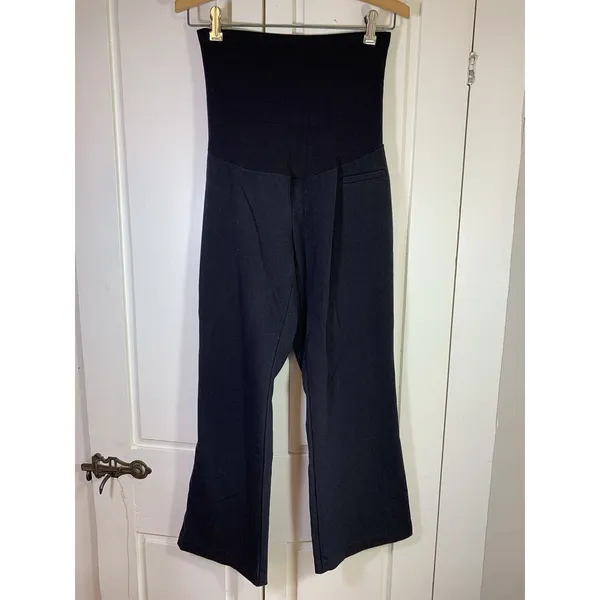 Motherhood Maternity Womens Pants S Black Full Panel Boot Cut Comfort Minimalist - Image 3
