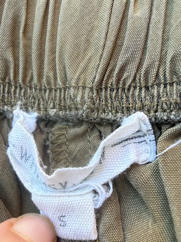 Whimsy + Row Olive Green Sustainable Cupro Rowen Pants Wide Leg Size Small - Image 4