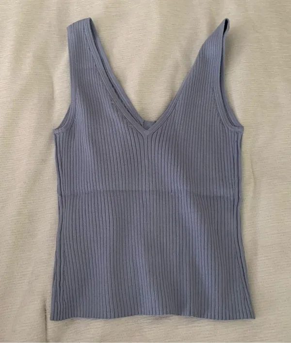 Madewell Blue ribbed sweater tank - Image 2