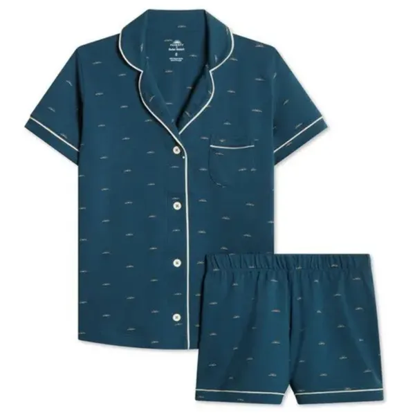 Faherty x Roller Rabbit Button Down Polo PJ Top Mini Wave Limited Edition Medium - Image 3
