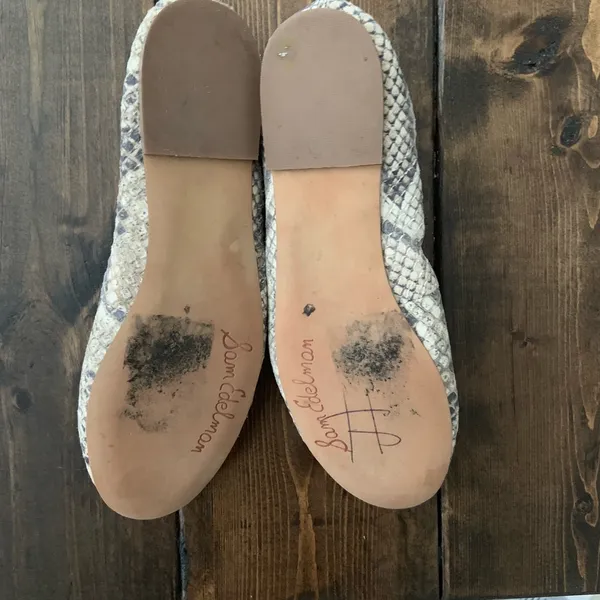 Sam Edelman Cream Snake Print Flats - Image 4