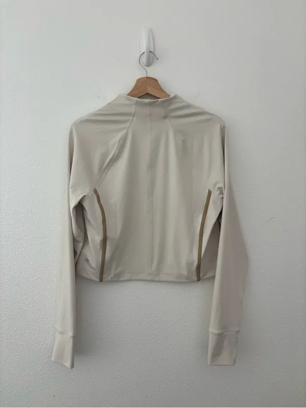 Athleta Salutation Crop Jacket in Bone/Dune - Image 6