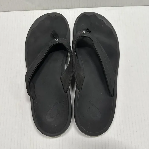 OluKai Ohana Shoes Womens Size 10 EU‎ 40 Black Flip Flop Sandals Comfort Casual - Image 4
