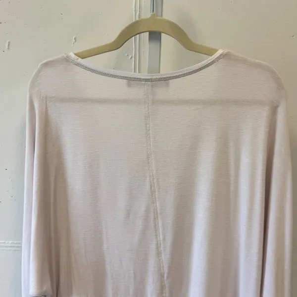 White House Black Market Nude Pink Dolman Sleeve Scoop Neck Chain Trim Top Med - Image 5