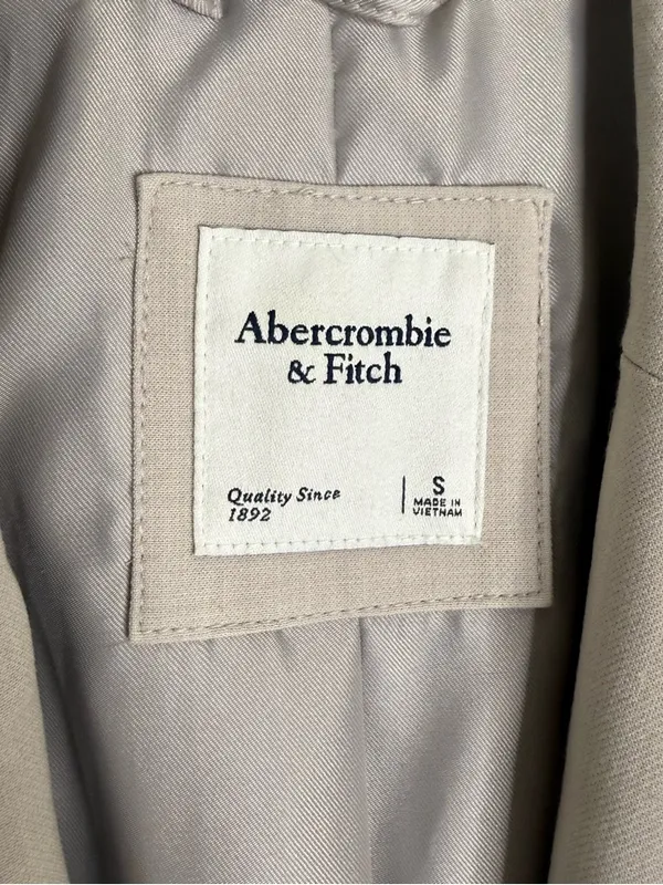 Abercrombie & Fitch Tan Blazer Single Button Tailored Small - Image 5