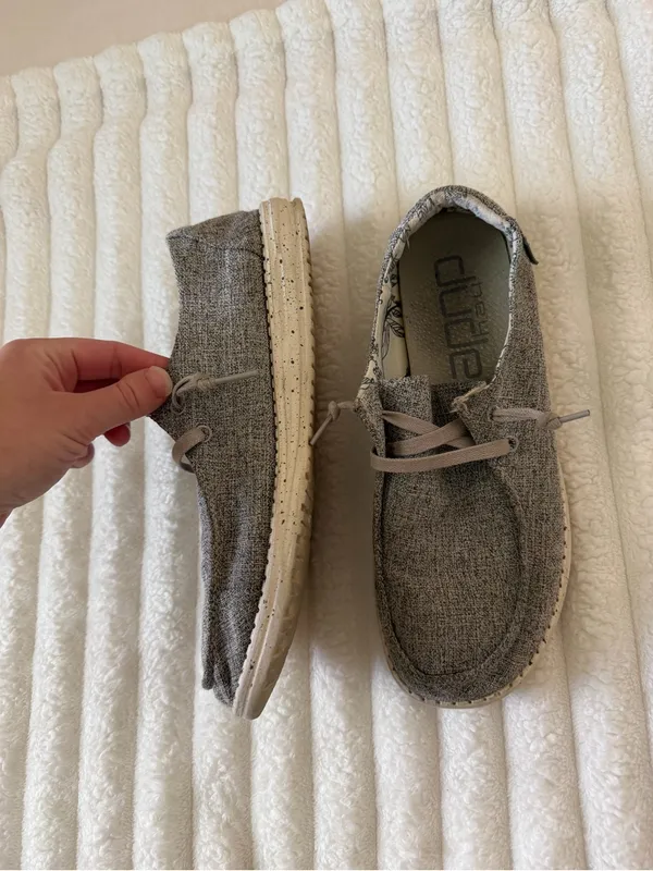 Hey Dude Casual Slip-On Shoes in Heather Taupe - Image 3