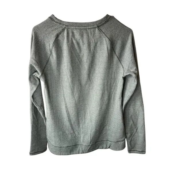 Avalanche Women's Gray Striped Long Sleeve Crew Neck Top Size S - Image 2
