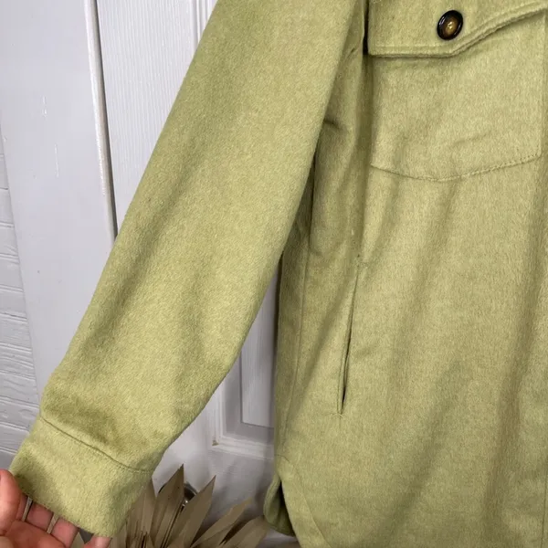 Thread & Supply Women's Sage Green Shacket Size S Button-Up Casual Jacket - Image 4