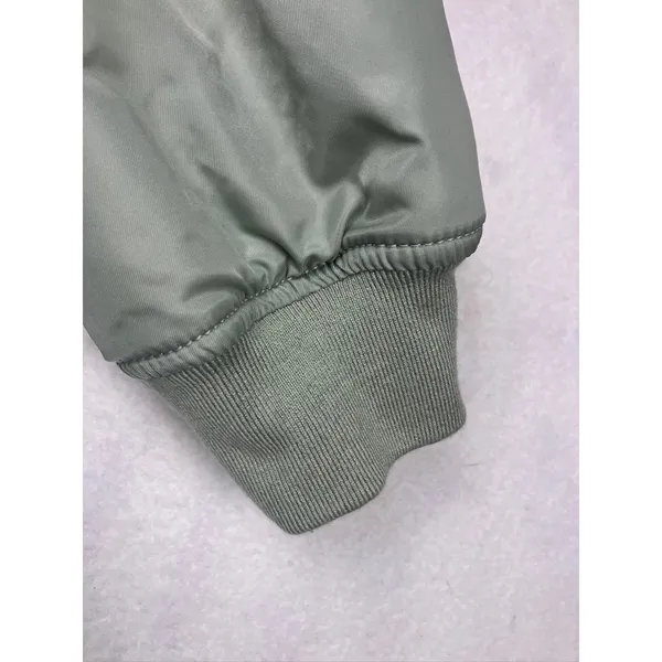 Ann Taylor Weekend Bomber Jacket Womens Medium Sage‎ Green Lightweight - Image 3