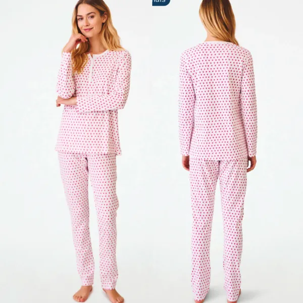 Roller Rabbit Pink Hearts Pajama Set size Adult XS - Image 2