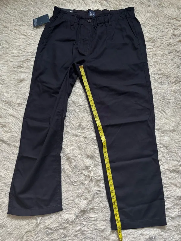 GAP Black Women’s Straight-Leg Twill Elasticized Pant Size L - Image 6
