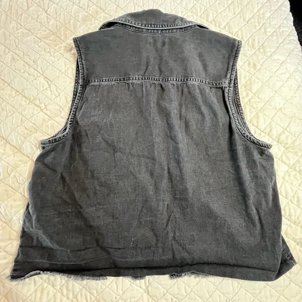 VTG Inspired Levis Denim Best Medium Black Metal Button Up 90s Y2k Light Wash - Image 10