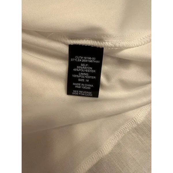 Altar'd State White Dress Sz. Medium Square Neck Mini Flutter Sleeve Ruffle NEW - Image 5