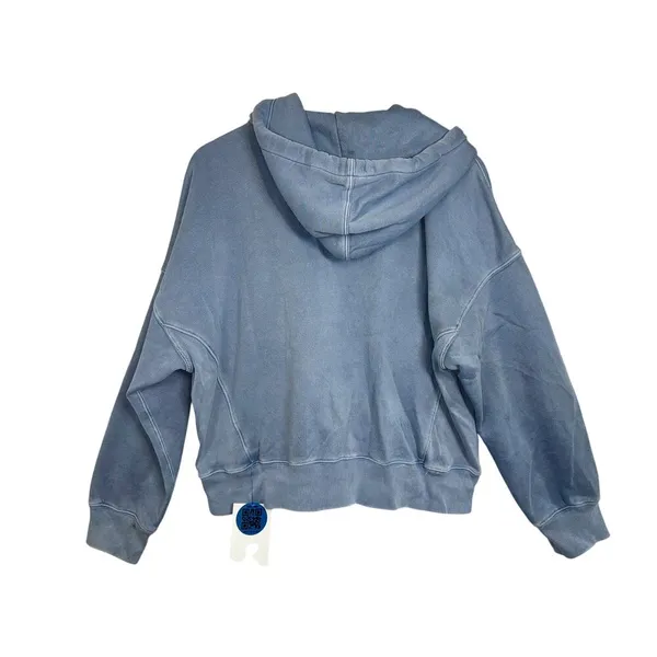 Abercrombie & Fitch Soft AF Max Essential Blue Full Zip Hoodie Sweatshirt Size L - Image 3