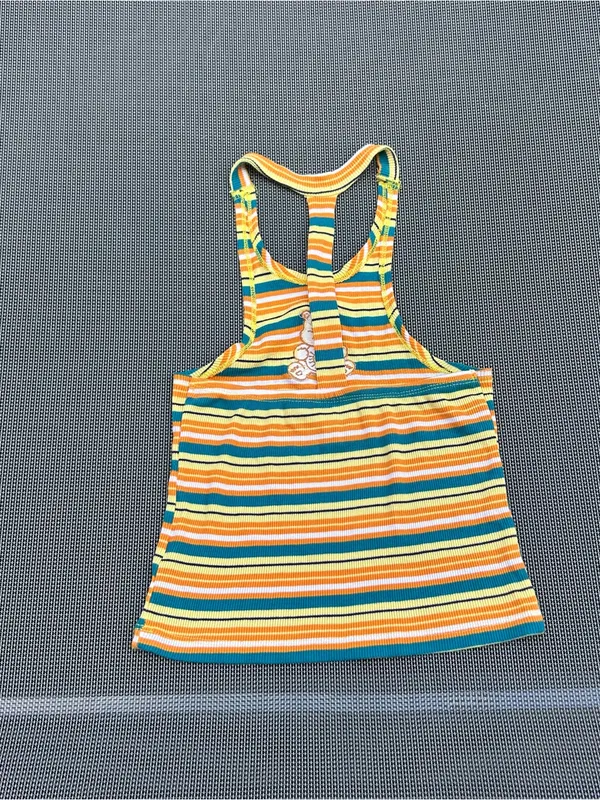 Care Bears Sunshine Bear Sleeveless Graphic Halter Tank Top Women's xs‎ striped - Image 6