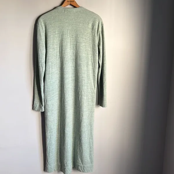 FREE PEOPLE Beach Bicoastal Seaglass Green Comfy Cardigan Duster - Image 3