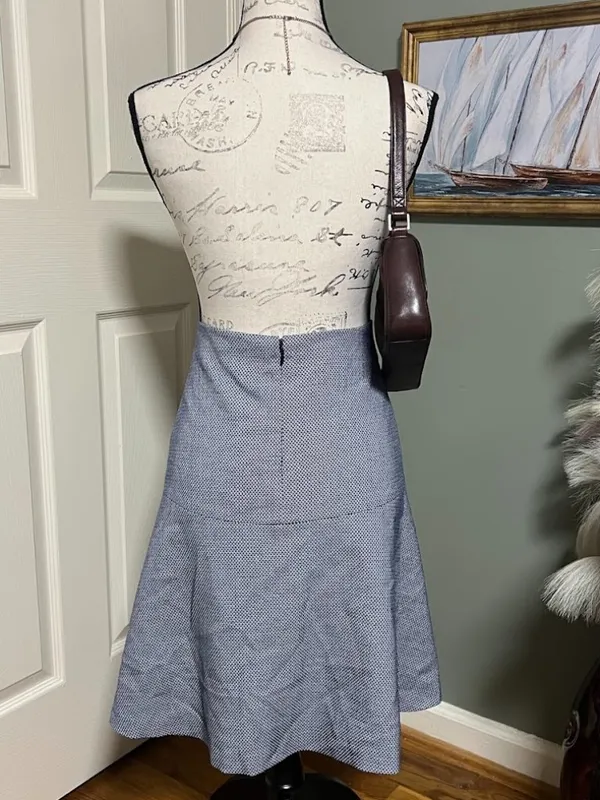Tommy Hilfiger SZ 10 Blue/White Flared Skirt Preppy Old Money Academia - Image 2